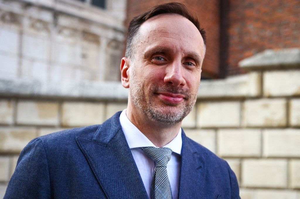 Janusz Kowalski a lengyel  Jog és Igazságosság (PiS) párt parlamenti képviselője a CPAC Hungary-n adott interjút lapunknak Fotó: BEATA ZAWRZEL / NurPhoto