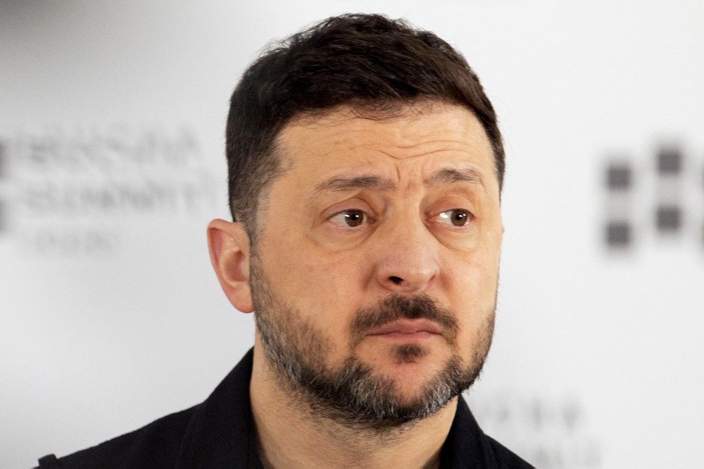 Zelenszkij egyik propagandatévéjének műsorvezetője arrogánsan reagált az szabotázsakcióra  Fotó: TETIANA DZHAFAROVA / AFP