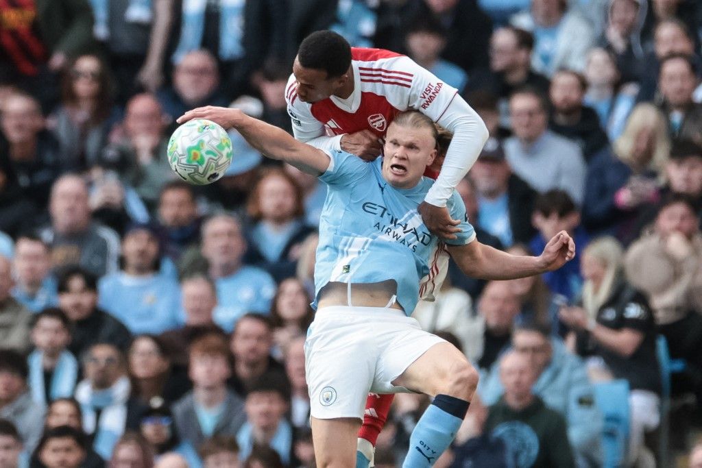 Gabriel Magalhaes és Erling Haaland sok párharcot vívott egymással a Manchester City és az Arsenal Premier League-rangadóján