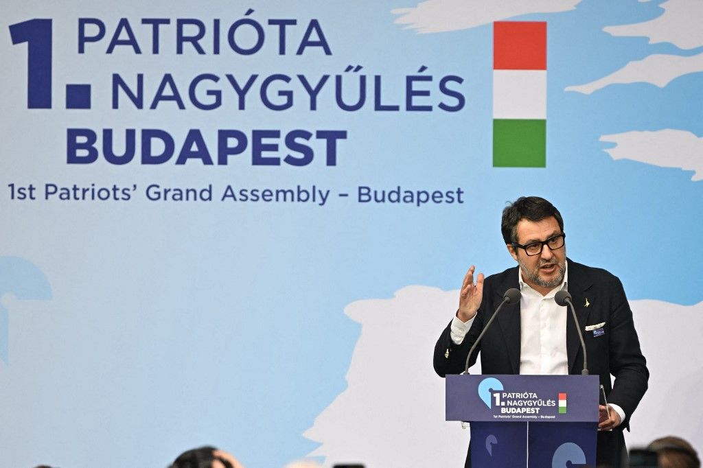 A Liga az orosz gázszállítás folytatását szorgalmazza A képen: Matteo Salvini Fotó: ATTILA KISBENEDEK / AFP