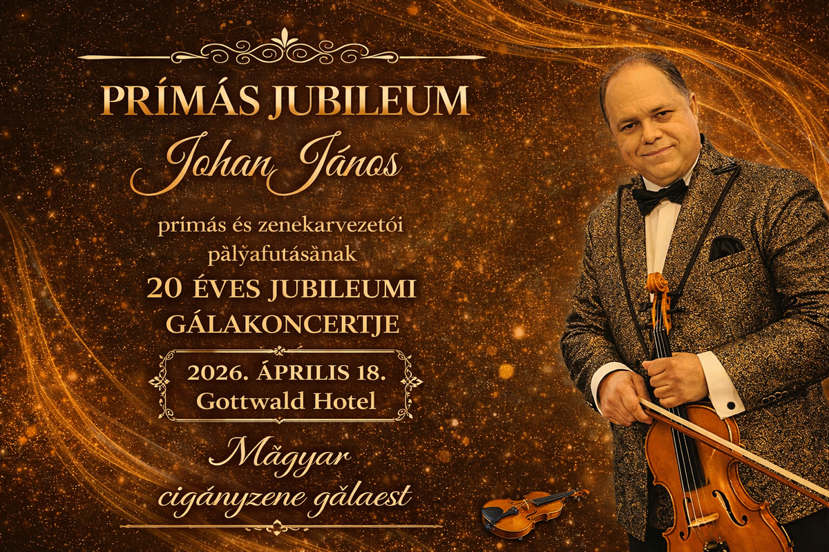 Jubileumi gálaesttel ünnepel Johan János prímás