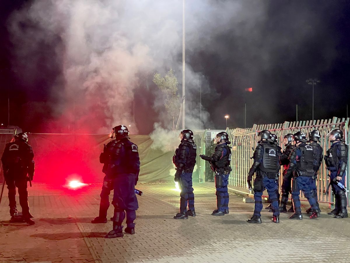 Győri ETO FTC balhé rendőrök