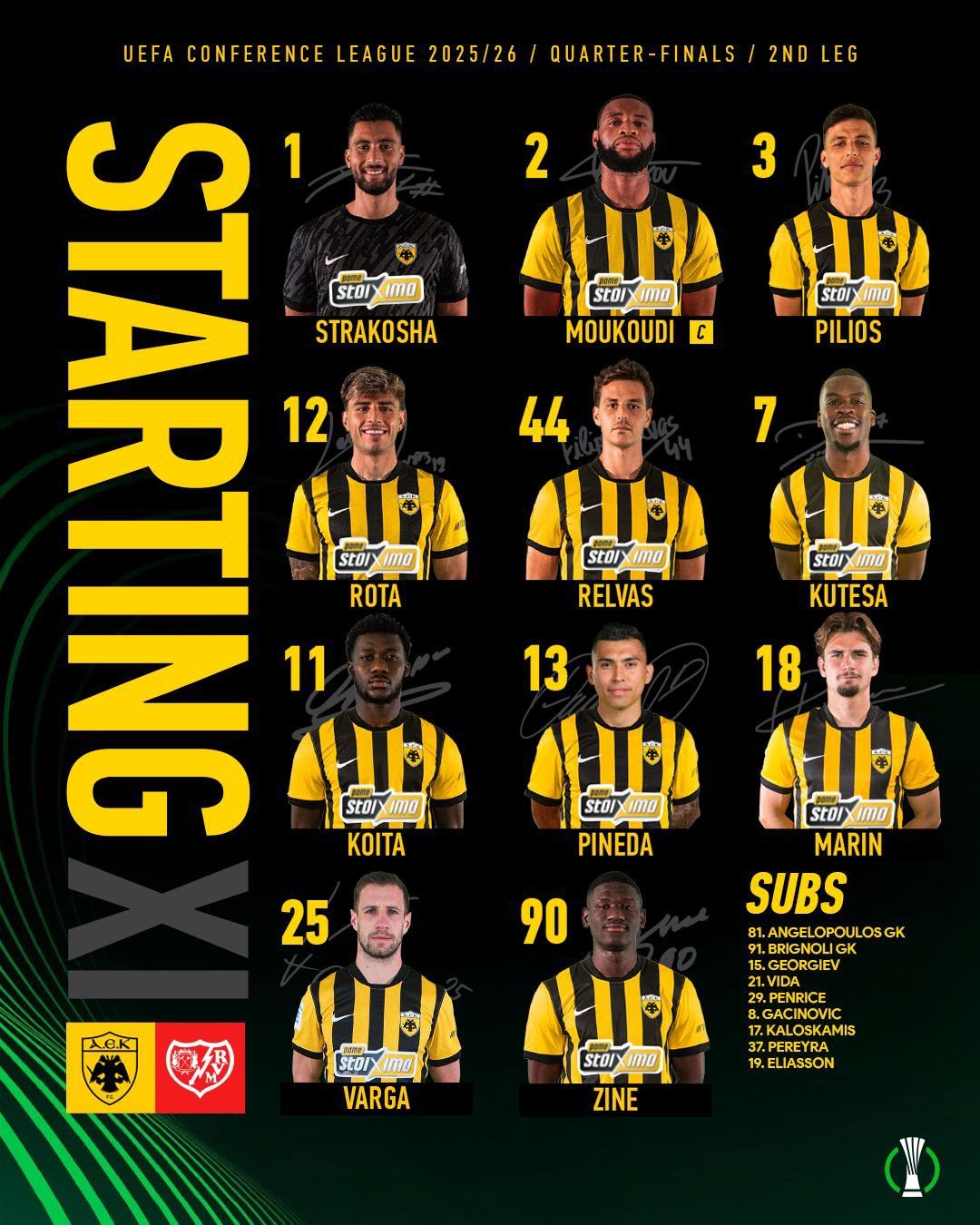 Varga Barnabás ezúttal is ott volt az AEK kezdőcsapatában