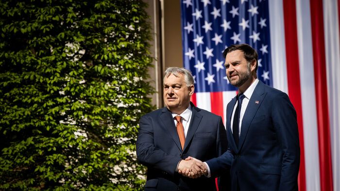 J.D. Vance és Orbán Viktor miniszterelnök Budapesten