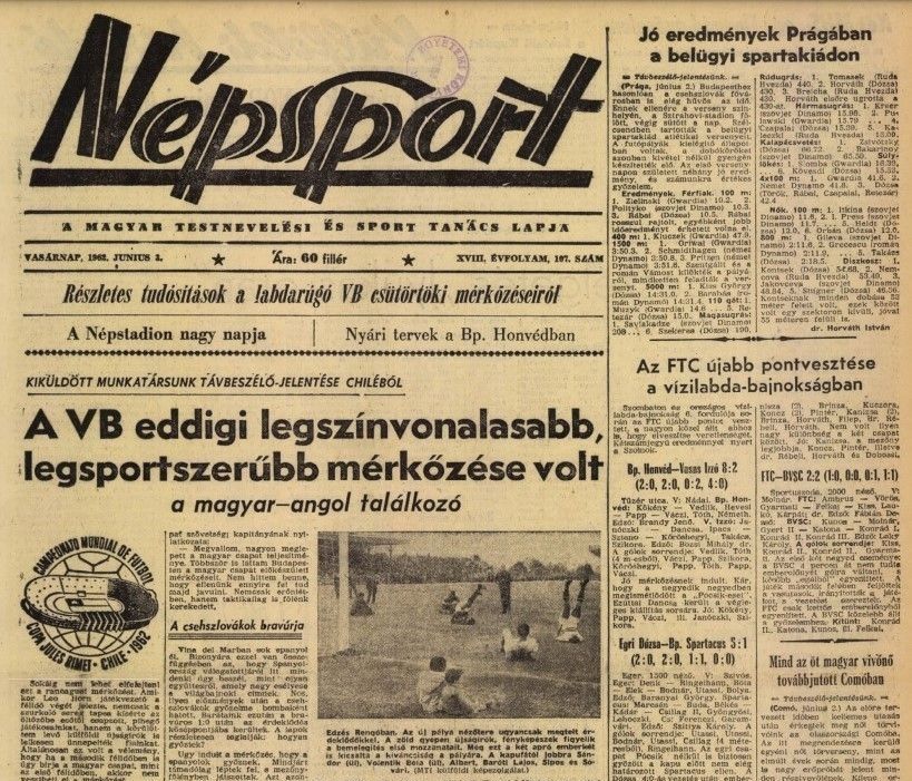 Az 1962-es labdarúgó-vb győzelemmel kezdődött Magyarországnak