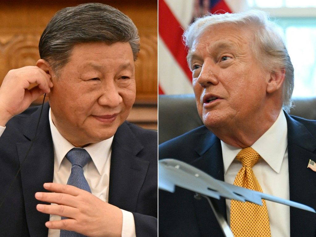 Xi Jinping kínai elnök és Donald Trump amerikai elnök (Fotó: AFP)