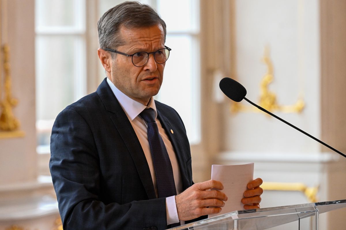 Gödöllő, 2026. február 20.
Krausz Ferenc Nobel-díjas fizikus, az Élvonal Alapítvány kuratóriumának elnöke beszédet mond a kormány és az alapítvány 25 éves stratégiai keretmegállapodásának, és 6 éves finanszírozási szerződésének aláírásán a Gödöllői Királyi Kastélyban 2026. február 20-án.
MTI/Máthé Zoltán