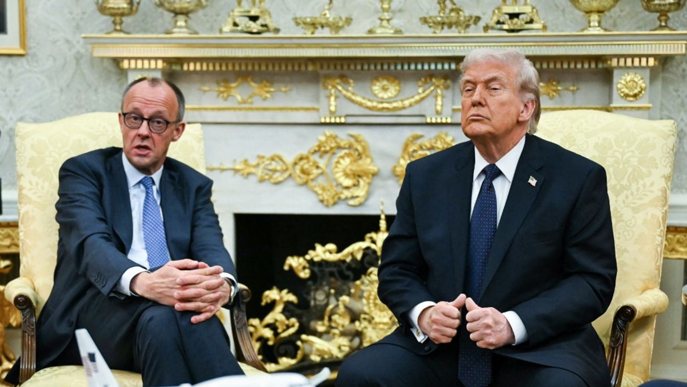 Donald Trump és Friedrich Merz (Fotó: AFP)