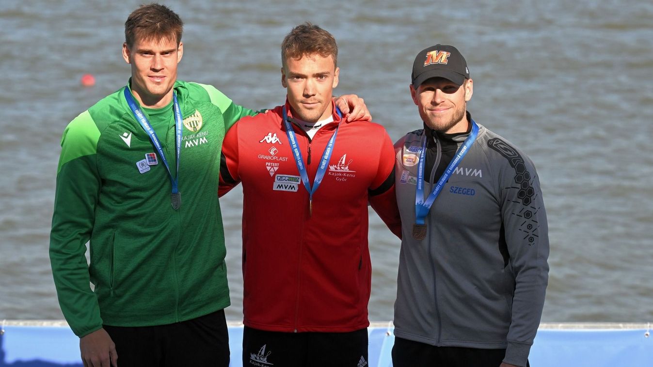Óriási csatát hozott a férfi K-1 500 méteres verseny a válogatón. Fotó: Szalmás Péter/MKKSZ)