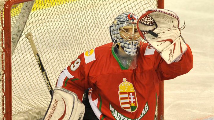 Ljubljana Szlovénia 20100418 Jégkorong 2010 Divízió1-es Világbajnokság VB 
B csoport  Magyarország Lengyelország 
Hetényi Zoltán
Fotó: Mirkó István Nemzeti Sport