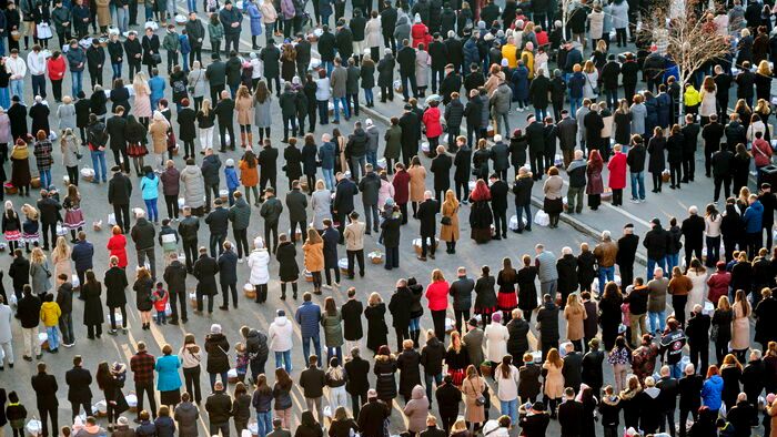 Húsvét - Húsvétvasárnapi ételszentelés Csíkszeredában