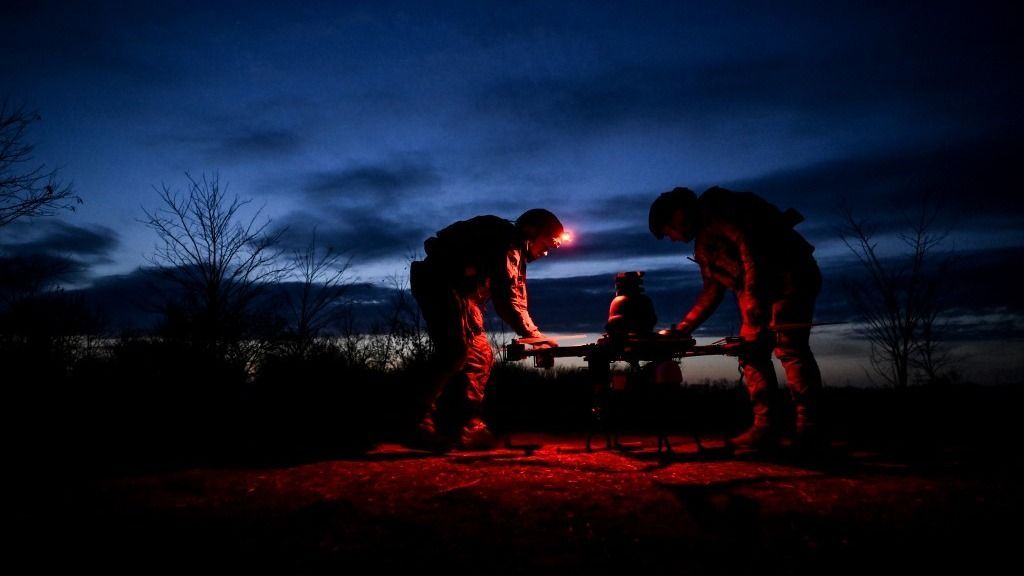 Ukrán drónok támadtak (Fotó: AFP)