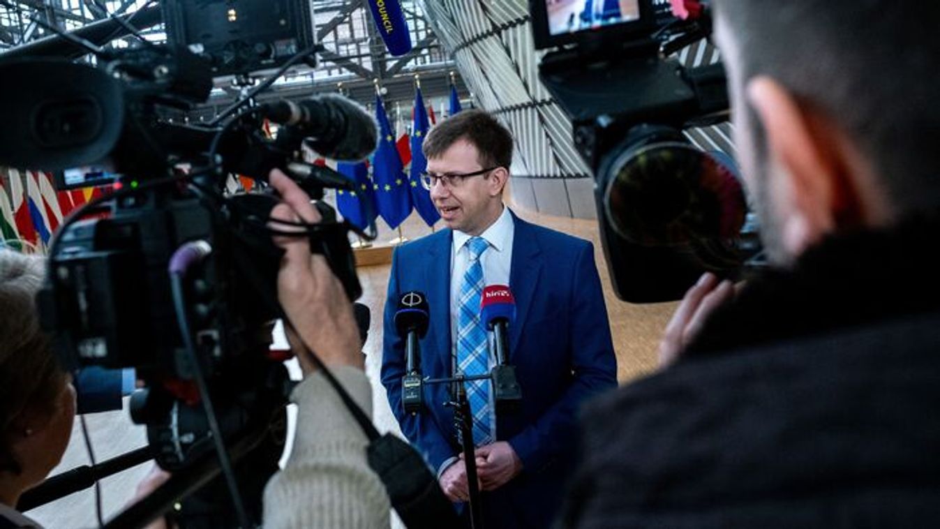 Janos Boka at the General Affairs Council meeting in Brussels, January 28, 2025 (Photo: Martin Bertrand / Hans Lucas via AFP)