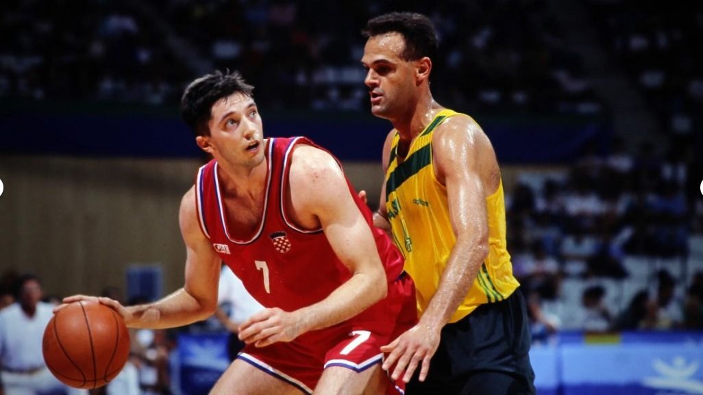 Oscar Schmidt a legendás horvát kosaras Toni Kukoc ellen is pályára lépett nemzetközi meccsen