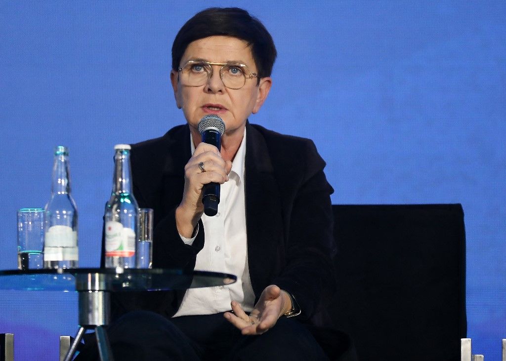 Beata Szydlo Orbán Viktor győzelmét kívánja (Fotó: AFP)