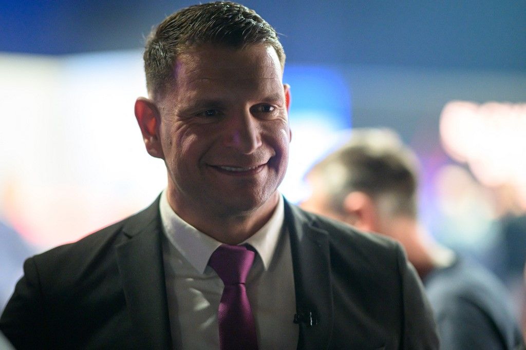 President of the extra-parliamentary party Resni.ca, Zoran Stevanovic prepares for the last televised political debate in Ljubljana on March 20, 2026, ahead of the parliamentary elections. Slovenians voters are scheduled to head to the polls on March 22, 2026. (Photo by Jure Makovec / AFP)