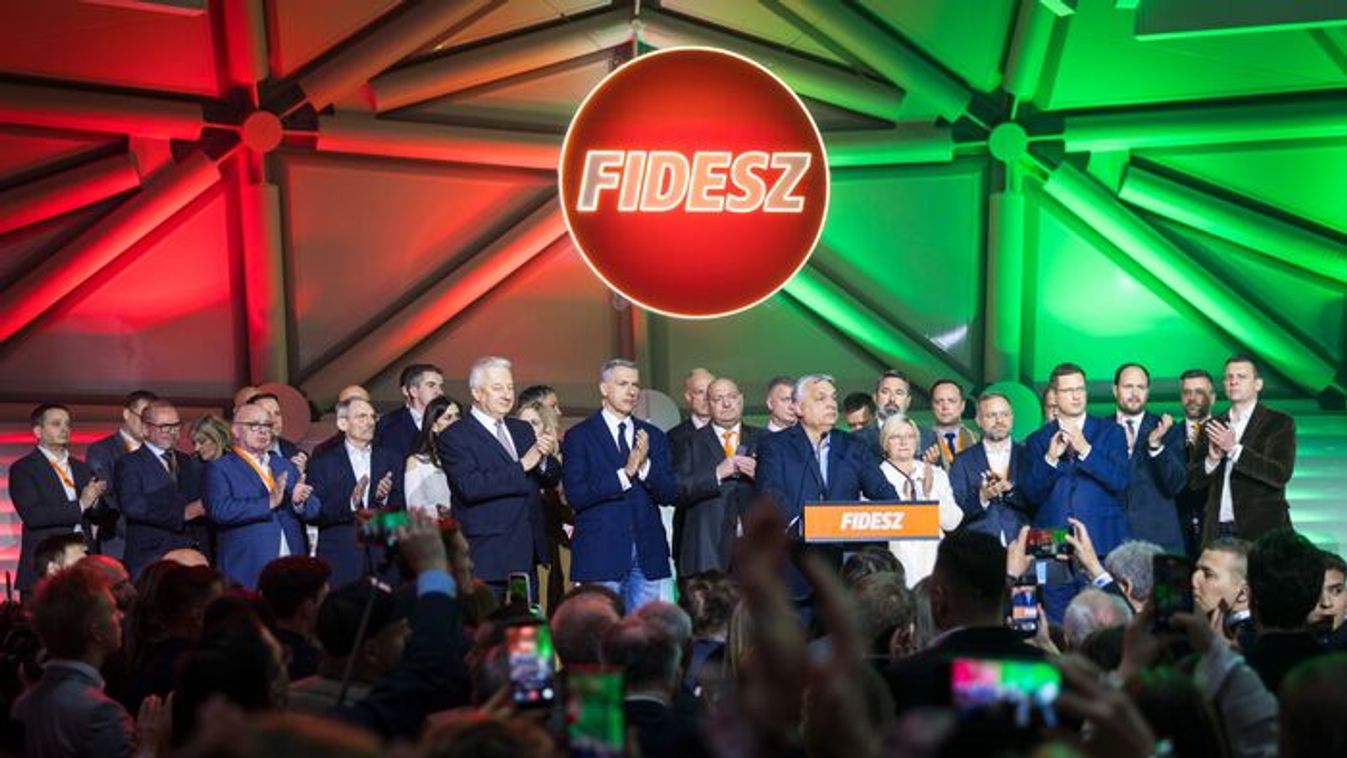 Fidesz election night event (Photo: MTI/Prime Minister’s Communications Office/Akos Kaiser)