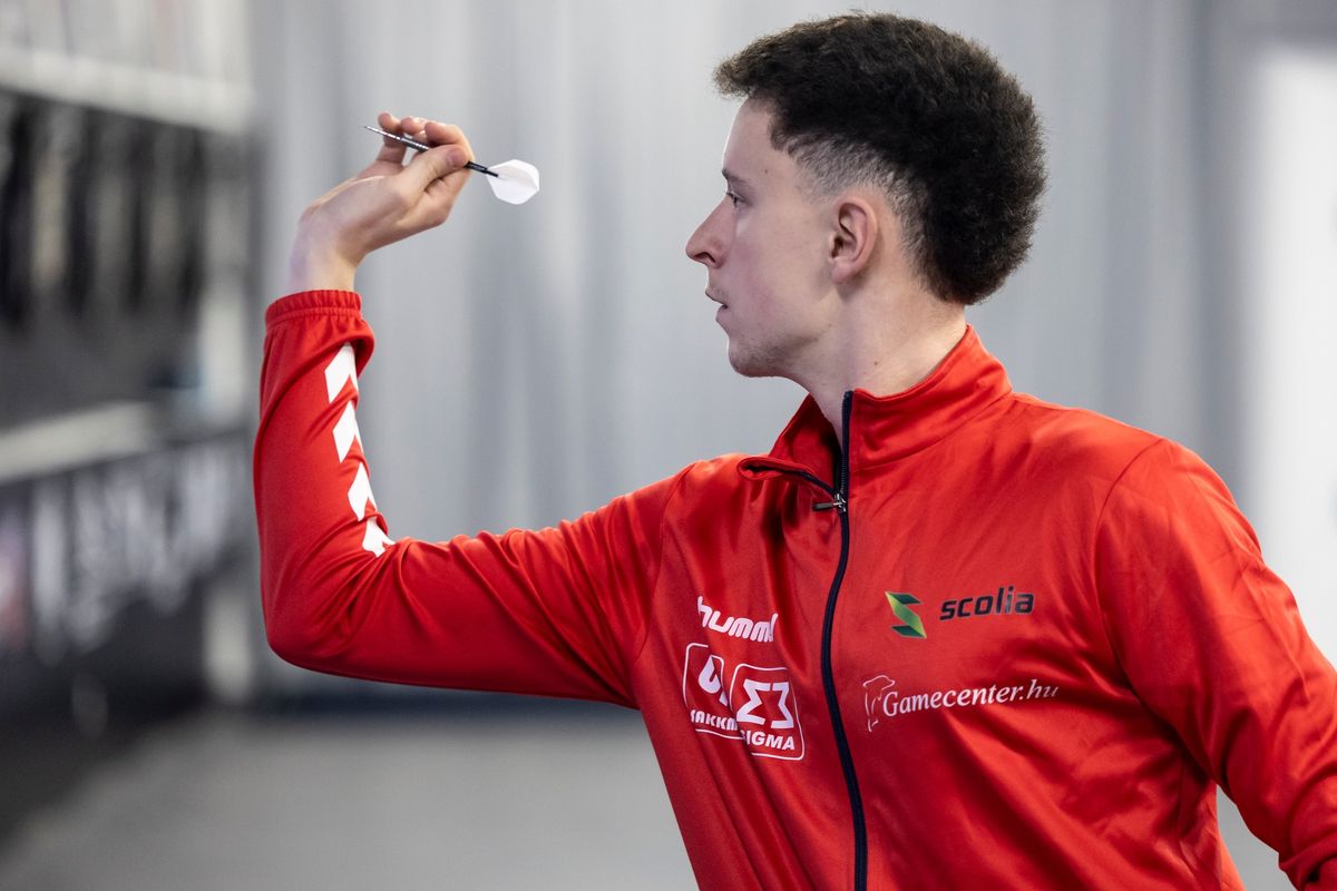 Budapest 20250123 Darts edzés Honvéd Auróra SE Fotó: Árvai Károly/Nemzeti Sport   Kelemen Péter  