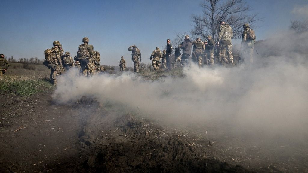 Ukrán katonák a harctéren