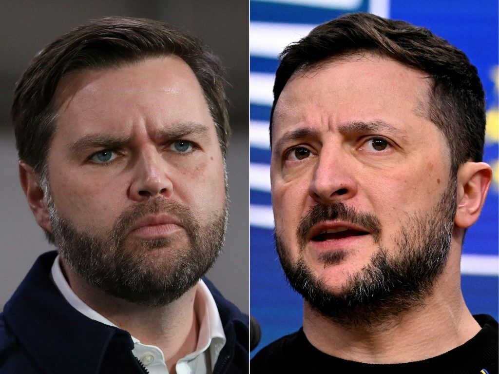 J.D. Vance és Volodimir Zelenszkij (Fotó: AFP)