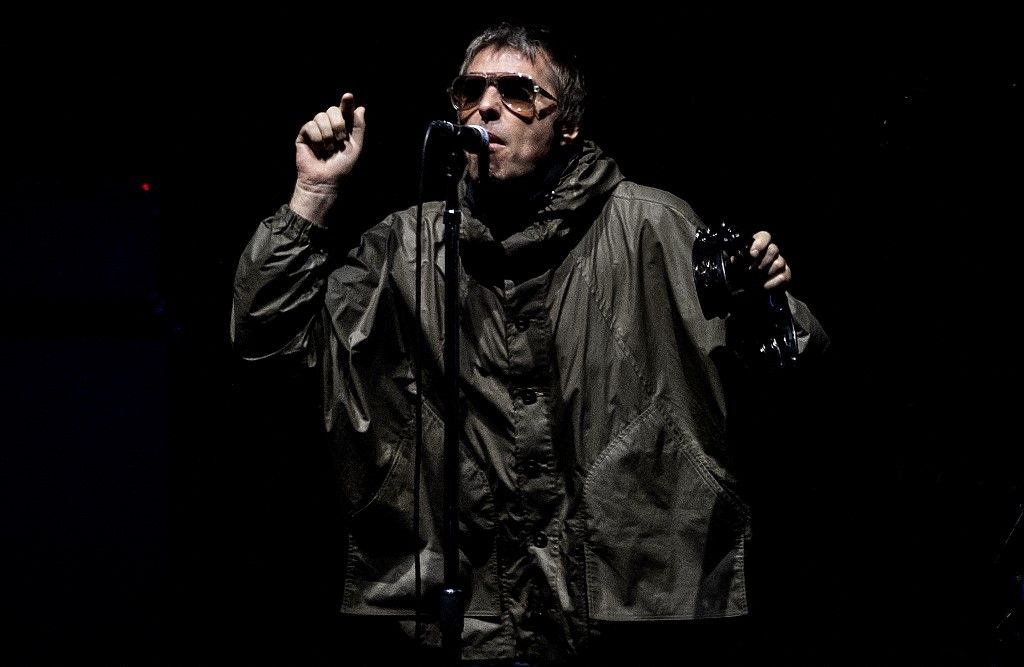 Liam Gallagher of British band Oasis, performs at the GNP Seguros stadium in Mexico City on September 12 2025. (Photo by Carl de Souza / AFP) / -- IMAGE RESTRICTED TO EDITORIAL USE - STRICTLY NO COMMERCIAL USE --