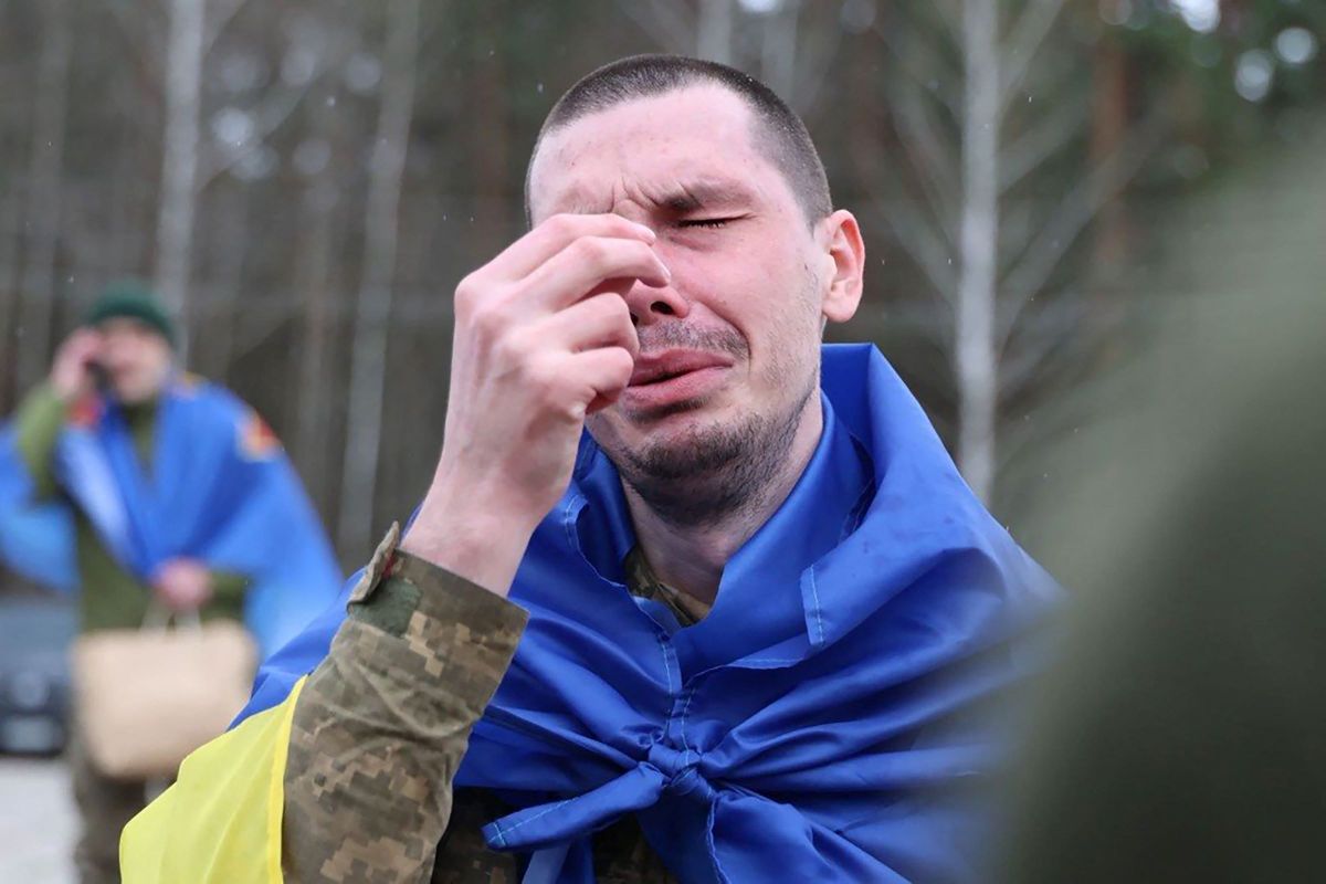 Ukrán hadifogoly a háború idején, a fogolycsere előtt