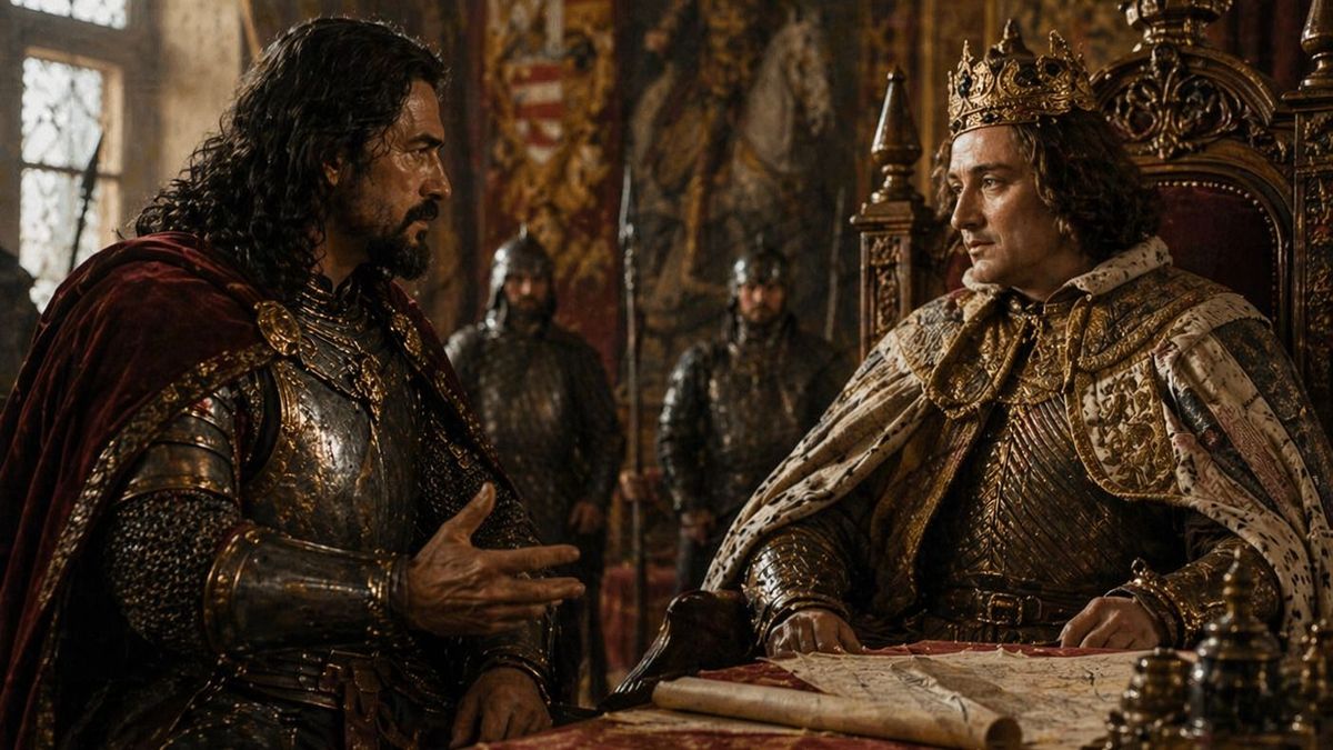 Hunyadi és Ulászló tárgyalnak