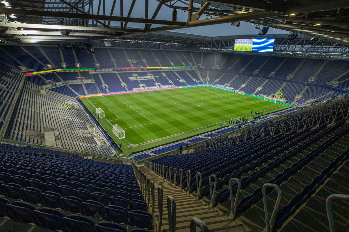A general view of Hill Dickinson Stadium during the Premier League match between Everton and Bournemouth in Liverpool, England, on February 10, 2026. (Photo by Mike Morese/MI News/NurPhoto) (Photo by MI News / NurPhoto via AFP)
