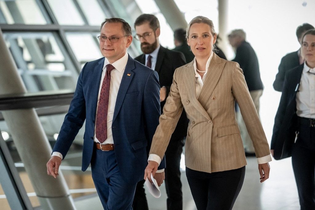 Németországban vezet az AfD (Fotó: AFP)