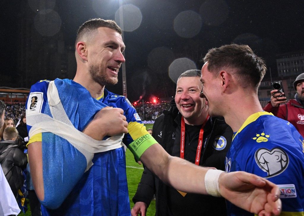 Edin Dzeko, Novak Djokovics jó barátja hősiesen küzdött a Bosznia és Hercegovina–Olaszország világbajnoki pótselejtezőn