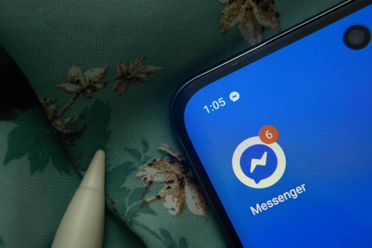 Dhaka, Bangladesh- 07 May 2025: Messenger app icon is seen on smartphone.