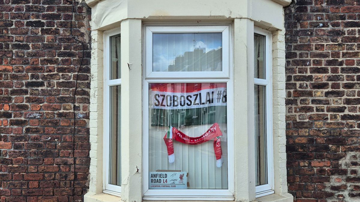 A liverpooli magyar szállás, ahonnan az ablakból látni az Anfieldet