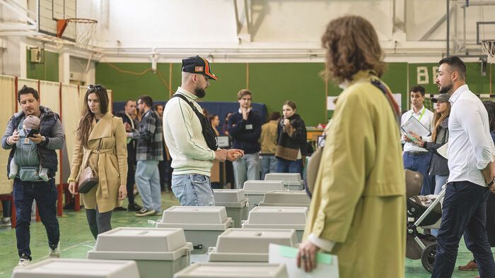 szavazás, választás sor