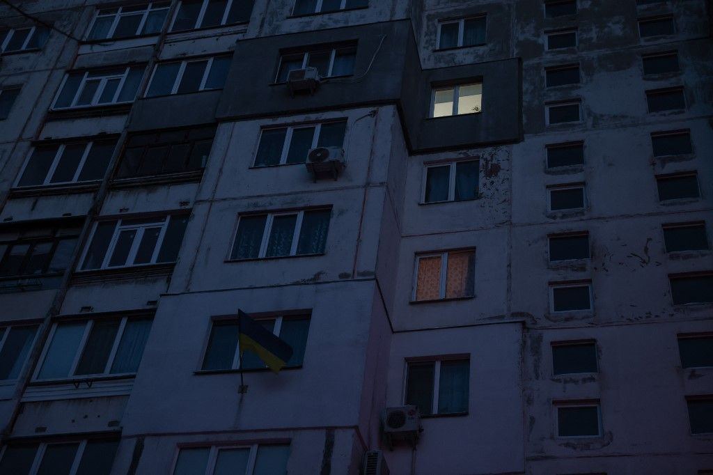 Sötétségbe borult Csernyihiv megye jelentős része, rengetegen maradtak áram nélkül (Fotó: AFP)