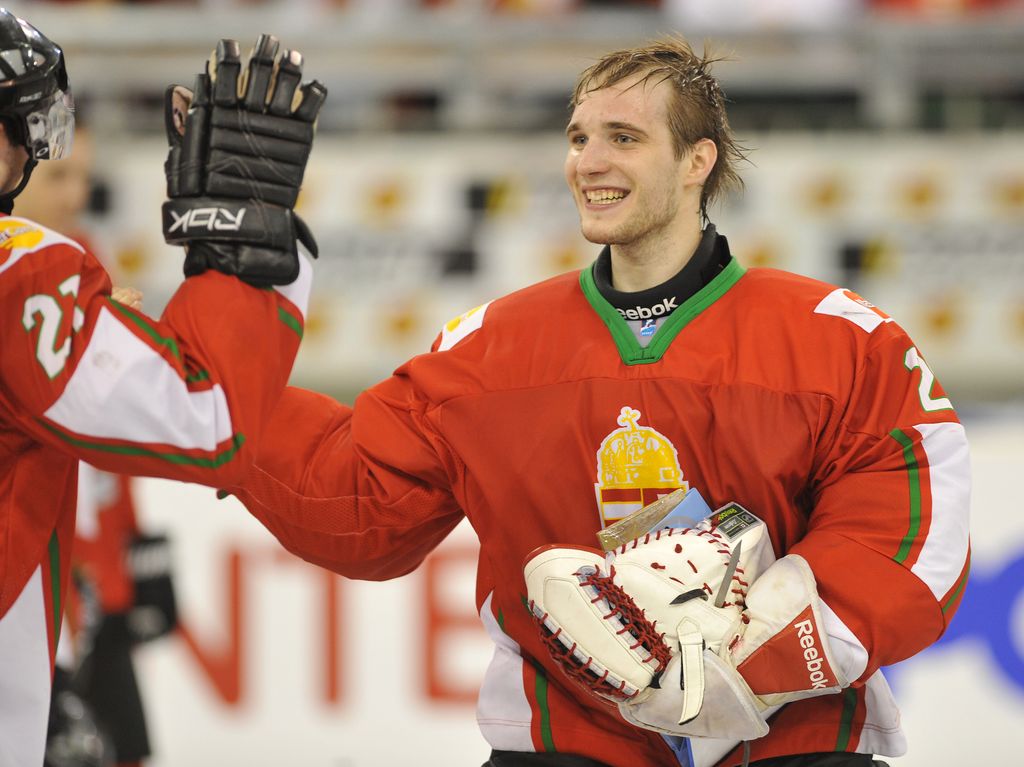 Ljubljana Szlovénia 20100421 Jégkorong 2010 Divízió1-es Világbajnokság VB 
B csoport  Magyarország Nagy Britannia 
Hetényi Zoltán 
Fotó: Mirkó István Nemzeti Sport