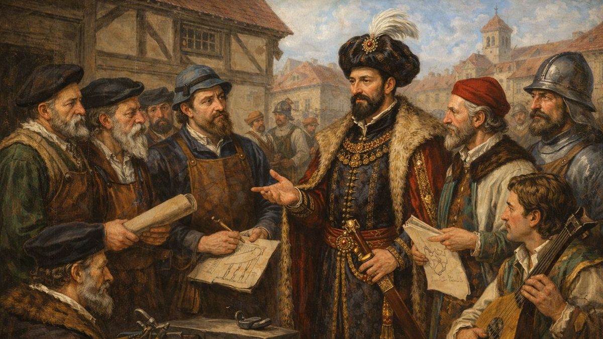 Bethlen Gábor külföldi mesteremberekkel tárgyal