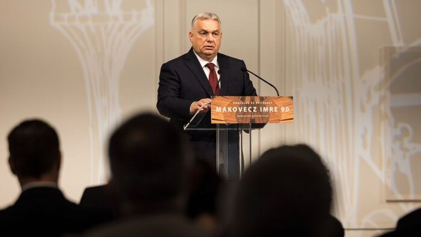 Viktor Orban speaking at the opening of the exhibition “Imre Makovecz 90” at the Kunsthalle in Budapest (Photo: MTI/Prime Minister’s General Department of Communication/Akos Kaiser)