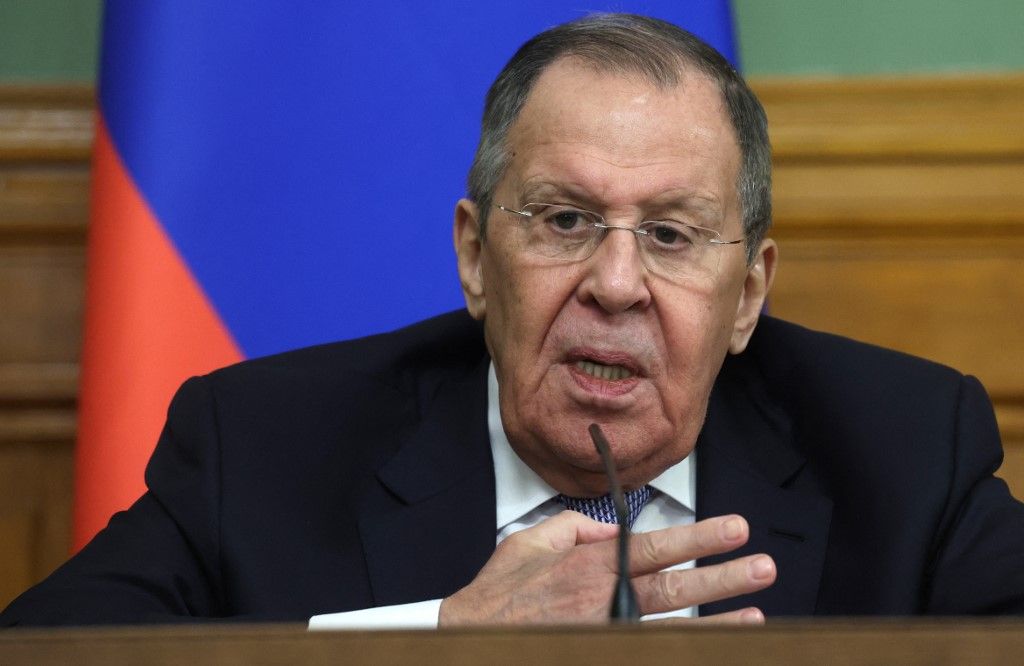 Szergej Lavrov orosz külügyminiszter (Fotó: AFP)