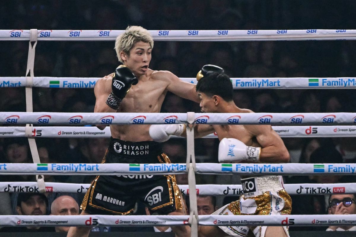 Naoya Inoue (balra) úgy kezdett, ahogy azt várták tőle, ellenfele, Junto Nakatani az ötödik menetben érkezett meg a mérkőzésbe