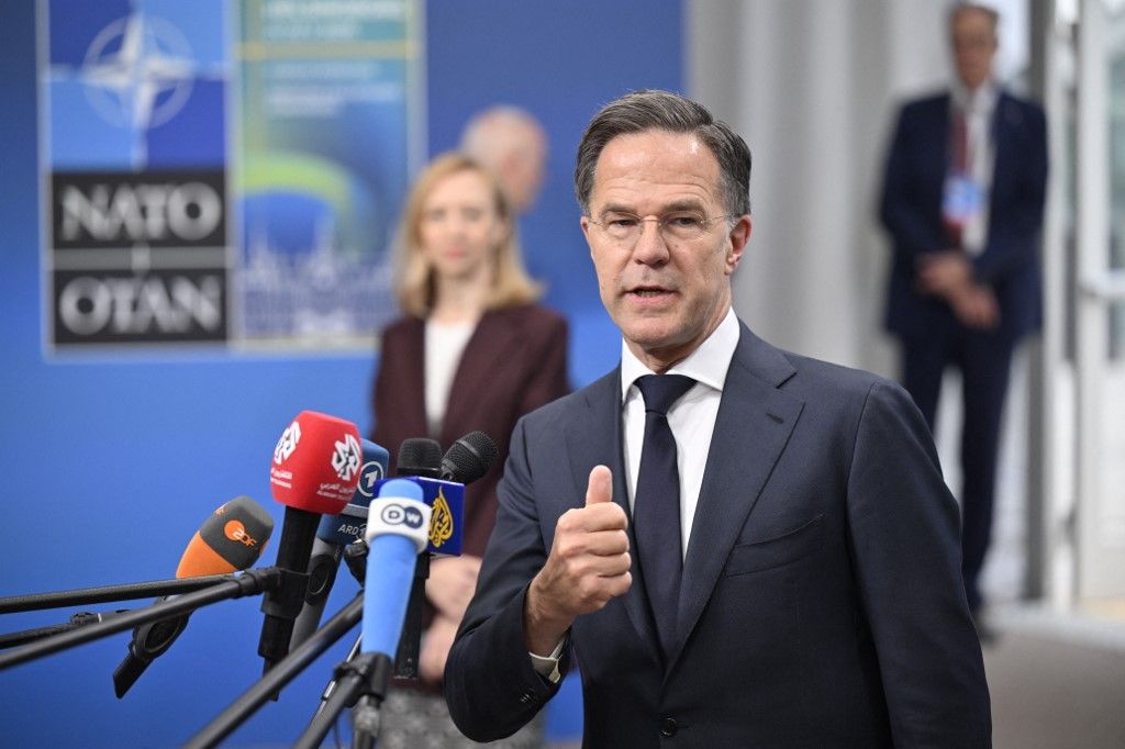 HELSINGBORG , SWEDEN 20260522
NATO Secretary General Mark Rutte at the doorstep of the NATO Foreign Ministers' meeting at Sea U in Helsingborg, Sweden, Friday 22th May.
Photo: Johan Nilsson / TT / Code 50090 (Photo by JOHAN NILSSON / TT News Agency via AFP)