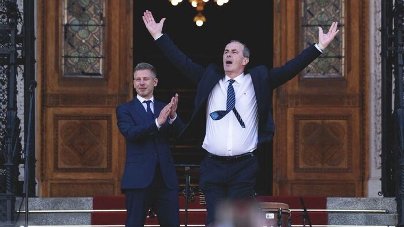 Zsolt Hegedus, health minister-designate, and Peter Magyar (Photo: Attila Polyak)