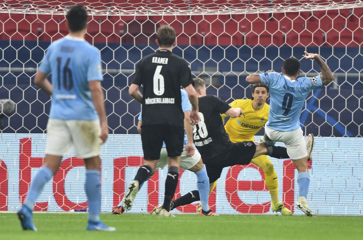 Gabriel Jesus gólja a Manchester City és az Mönchengladbach 2021-es BL-meccsén, akkor is a Puskás Aréna volt a helyszín, ahol idén döntőt játszik az Arsenal és a PSG