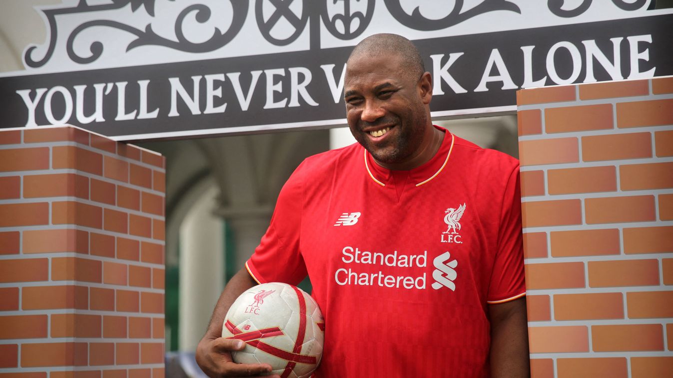 Liverpool
This picture taken on April 17, 2016 shows John Barnes, a former English and Liverpool football player, posing for photographs during a Liverpool FC Soccer Clinic in Hong Kong. England legend John Barnes has questioned the integrity of the Chine
