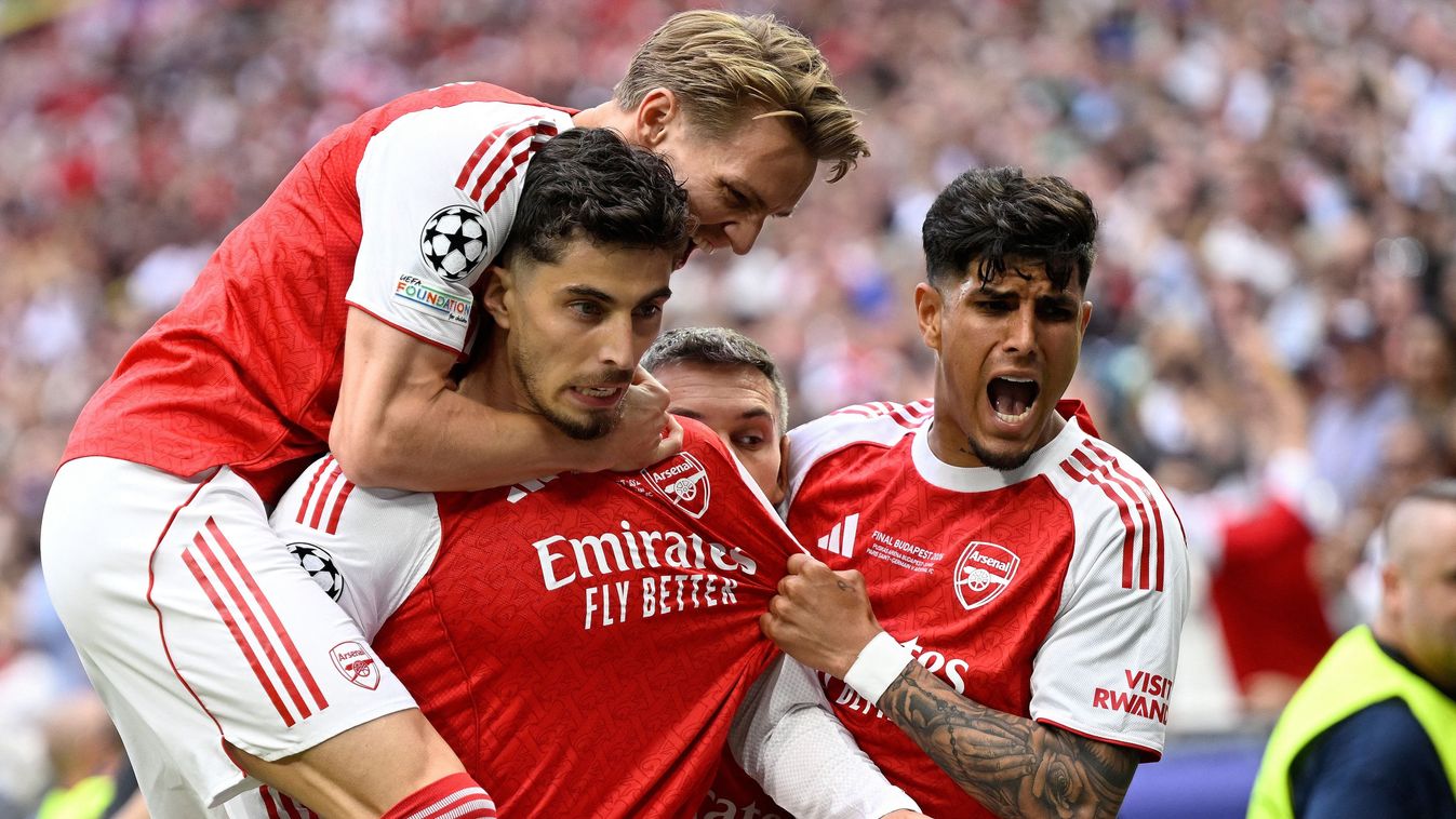 Kai Havertz már a hatodik percben megszerezte a vezetést a budapesti BL-döntőben az Arsenalnak a PSG ellen
