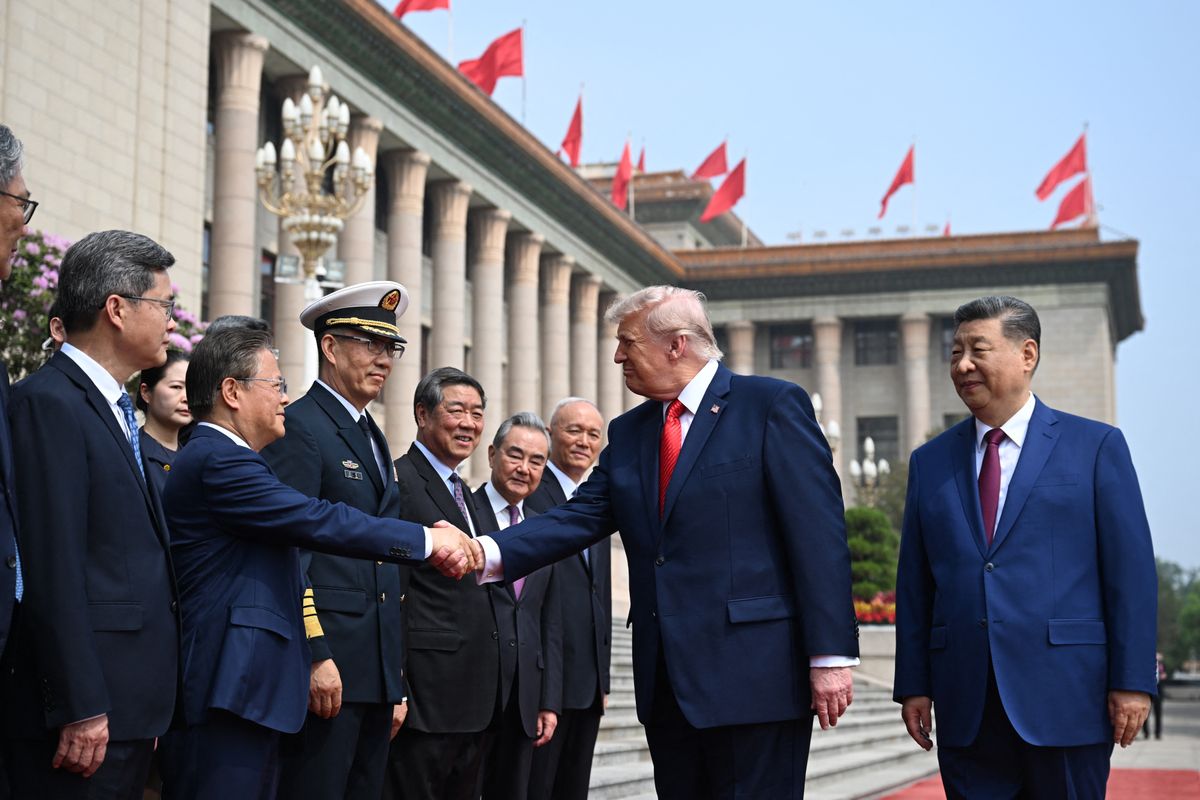 Donald Trump és Hszi Csin-ping a kínai fővárosban találkoztak