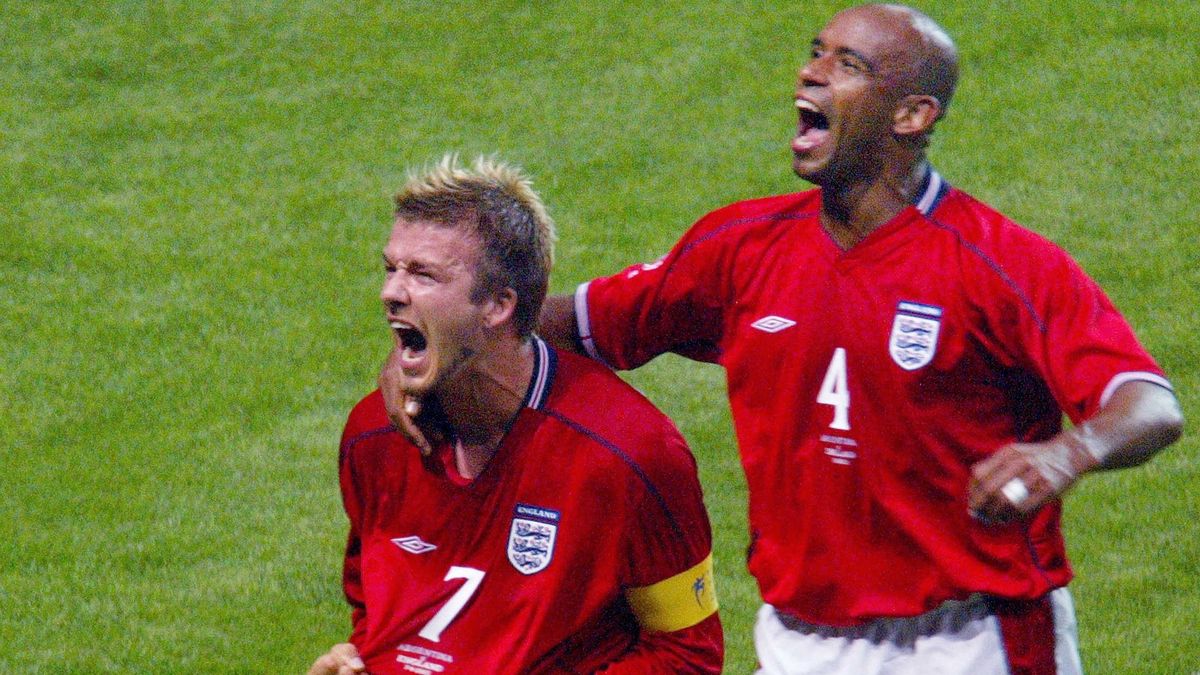 England's David Beckham Achieves Redemption with Penalty Goal Against Argentina