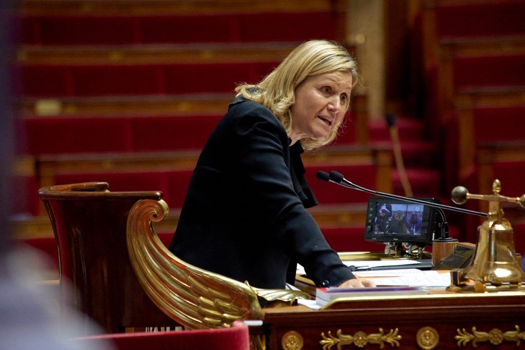 President of the French National Assembly Yael Braun-Pivet attends a session of questions to the government at the National Assembly, France's lower house of parliament, in Paris on June 3, 2026. (Photo by Adnan Farzat/NurPhoto) (Photo by Adnan Farzat / NurPhoto via AFP)