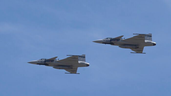 Gripen harcászati repülőgép fogadása Kecskeméten
JAS 39 Gripen vadászrepülőgép