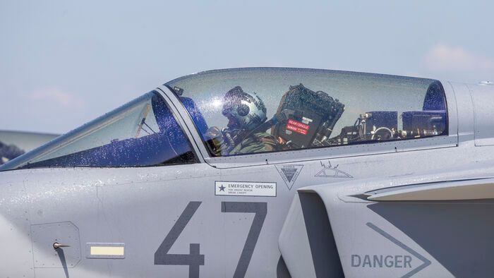 Gripen harcászati repülőgép fogadása Kecskeméten
JAS 39 Gripen vadászrepülőgép