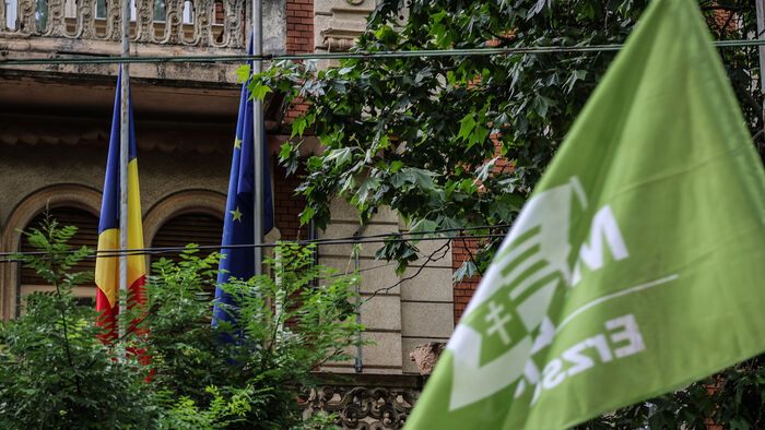 Fejes Rudolf Anzelm melletti tüntetés Románia budapesti nagykövetsége